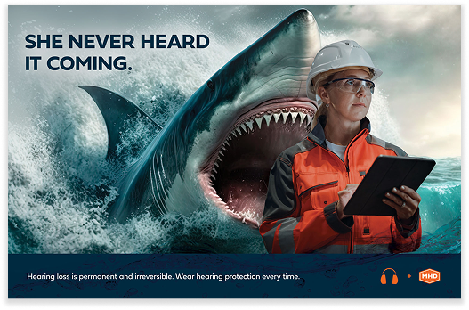 Hearing Protection Poster: Shark